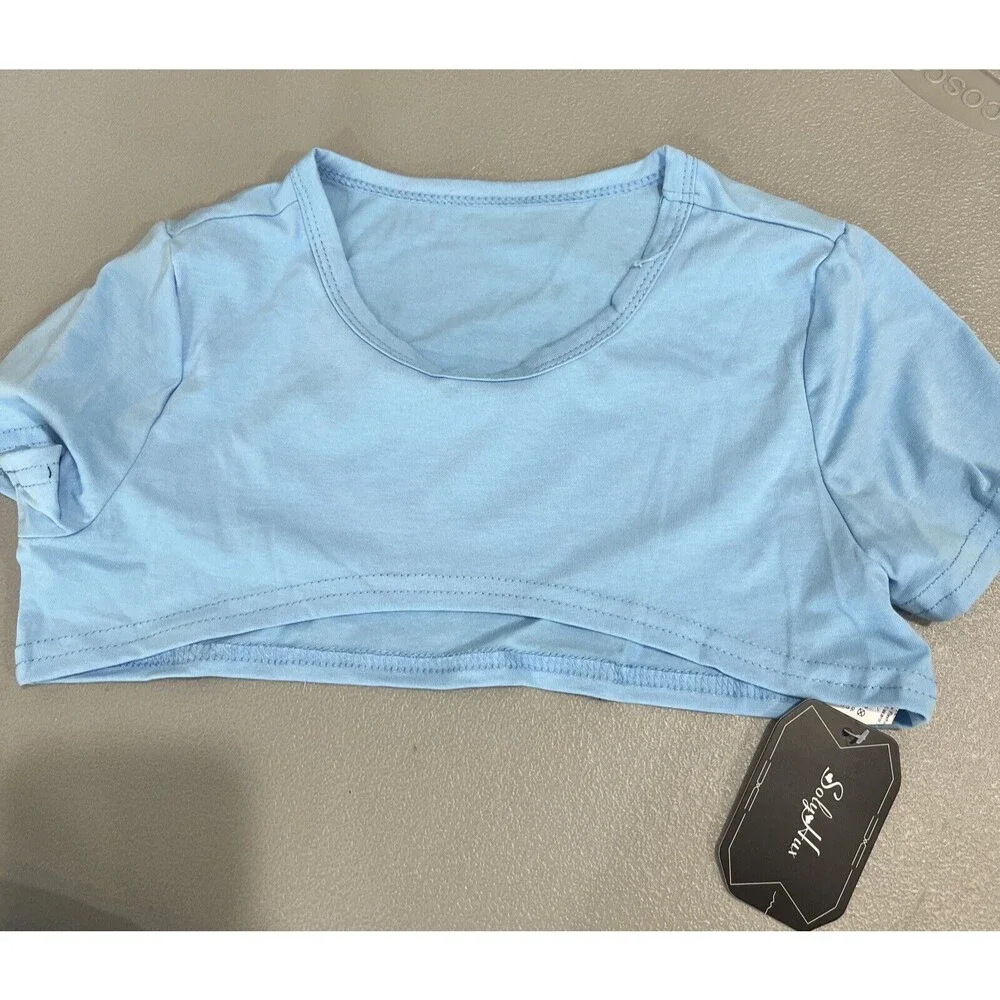 SOLY HUX Girl's‎ Butterfly Print Tops & High Low Hem T-Shirt W/ Sweatpants 3 Pc